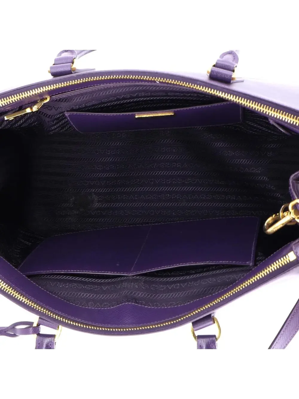 Prada Double Zip Lux Tote Saffiano #322156P10B